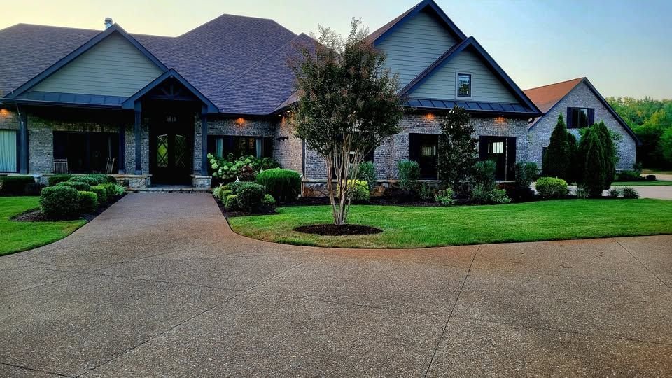 Backyard landscaping project in Clarksville Tennessee